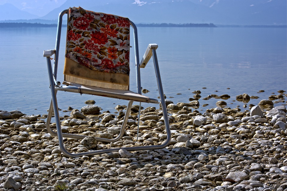 Chair in the sea shore