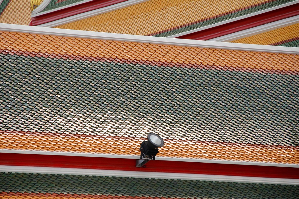 Colorful roofing of a house